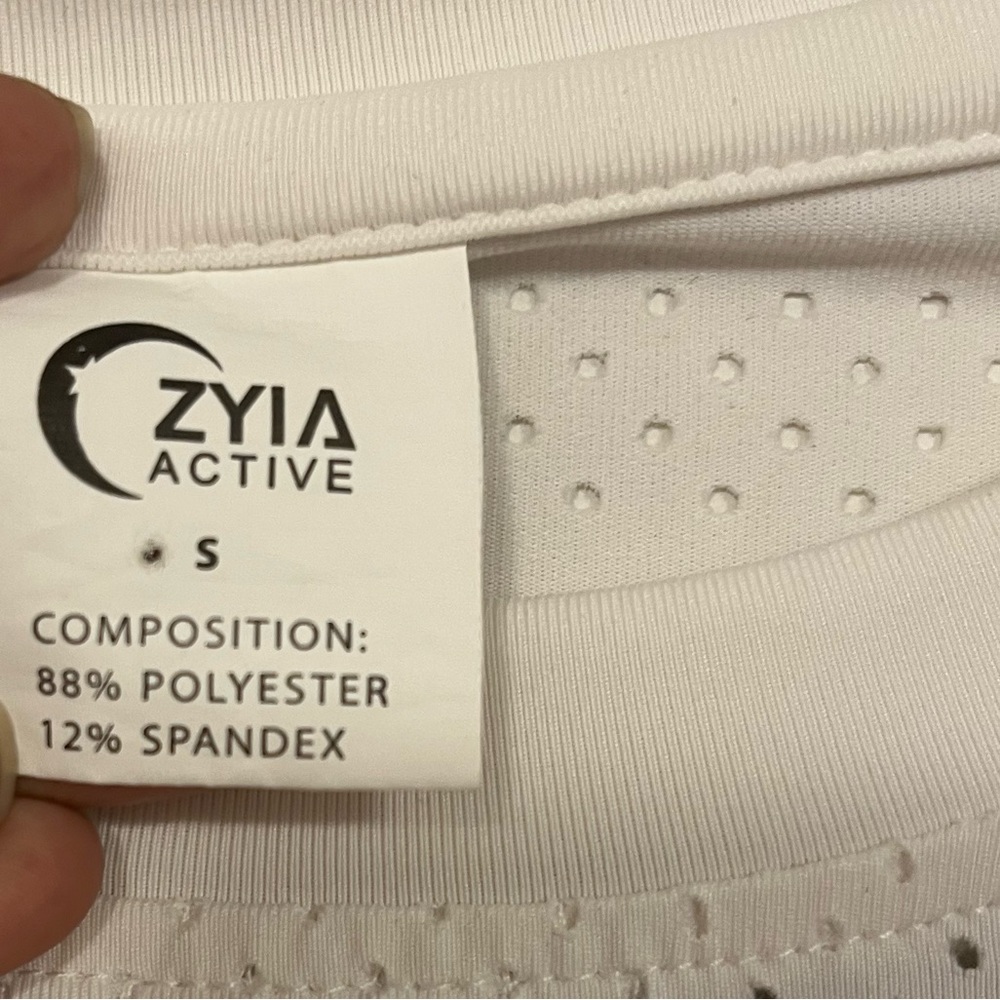 Zyia Active White Perforated Chill Long Sleeve Top S - Picture 14 of 14